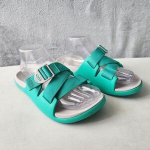 Chaco Sandals Womens Size 8 Chillos Slide Teal Sport Adjustable Lightweight